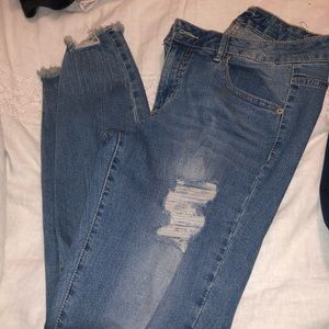 Raw Hem skinny jeans